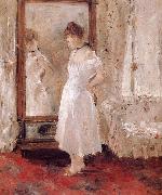 Berthe Morisot The Woman in front of the mirror France oil painting artist